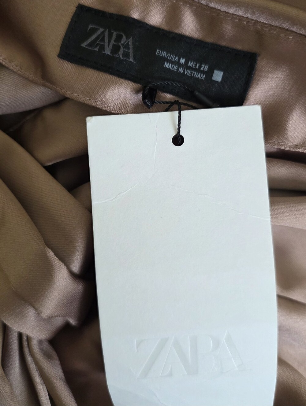 Zara Satin Asymmetric One Shoulder Cut Out Dress Size M - Picture 12 of 12